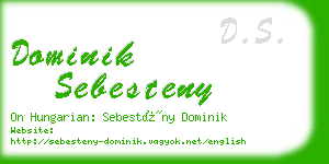 dominik sebesteny business card